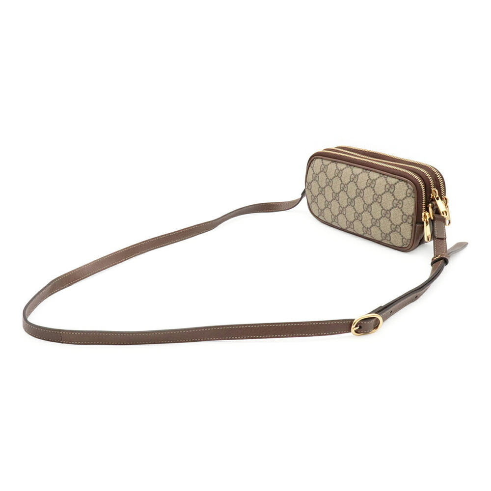 GUCCI Ophidia GG Supreme Sherry Line Shoulder Bag/Pochette, Beige/Mocha Brown... - Picture 3 of 9